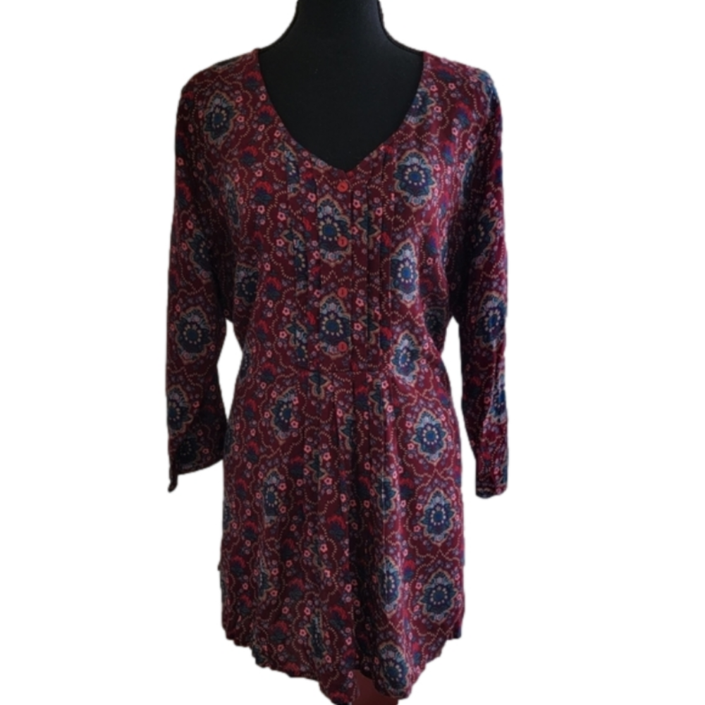 Chelsea Studio Burgandy Floral Dress Size 14/16